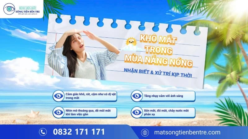 🌞 KHÔ MẮT TRONG MÙA NẮNG NÓNG: CÁCH NHẬN BIẾT VÀ XỬ TRÍ KỊP THỜI 👁️