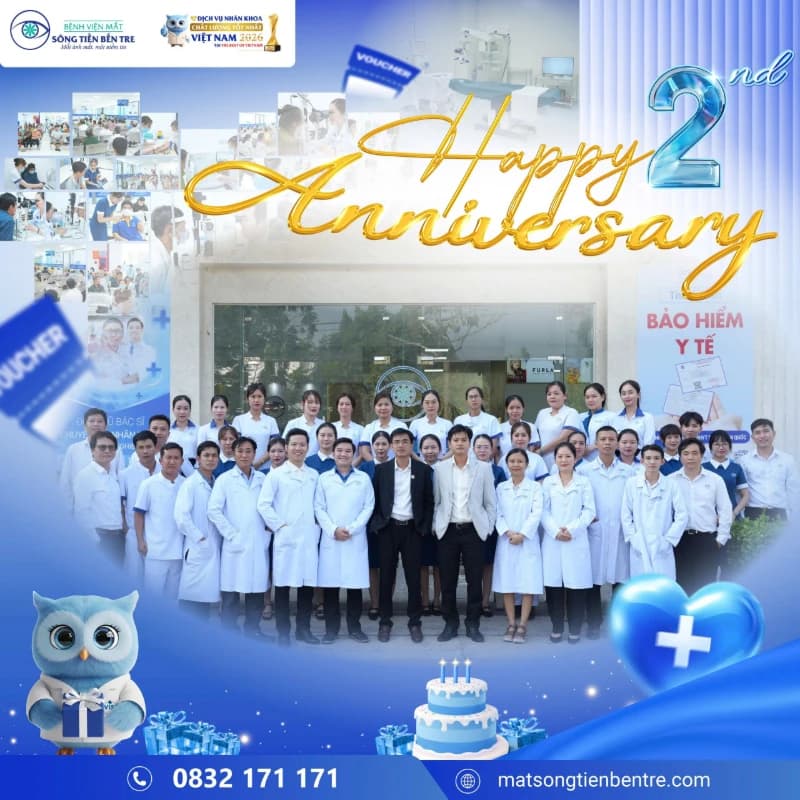 💙 CHÚC MỪNG SINH NHẬT 02 TUỔI BỆNH VIỆN MẮT SÔNG TIỀN - BẾN TRE 🎂