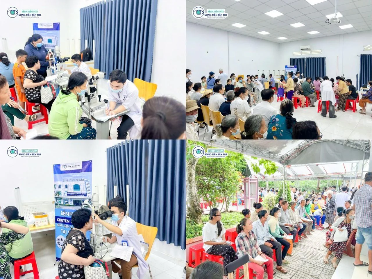 B&aacute;c sĩ Bệnh viện Mắt S&ocirc;ng Tiền - Bến Tre trực tiếp thăm kh&aacute;m cho người d&acirc;n